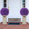 17.5 Inch 2 Pack Faux Eucalyptus Decorative Balls with 7 Layers Leaves-Purple - Gallery View 1 of 10