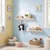 Floating cloud shelves in white for kids' rooms, perfect for organizing toys and books with a playful design.