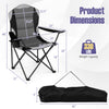 Folding camping chair set in black with cup holders, 600D Oxford fabric, and 330 lbs weight capacity for outdoor use.