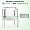 Galvanized raised garden bed with greenhouse cover, dimensions 60"x44"x32", designed for vegetables and flowers.