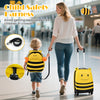 Kids luggage set with bee design, includes a suitcase and backpack, featuring a safety harness for crowd control.