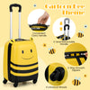 Kids luggage set featuring a cute cartoon bee design, lightweight ABS hardshell, and 4 universal wheels for easy travel.