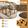 Mid-century nesting tables with walnut finish, rubber wood legs, and sleek rounded edges for versatile indoor use.