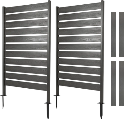 Costway 2-Piece Outdoor Privacy Screen Fence Backyard Pool Lawn 14273644 New