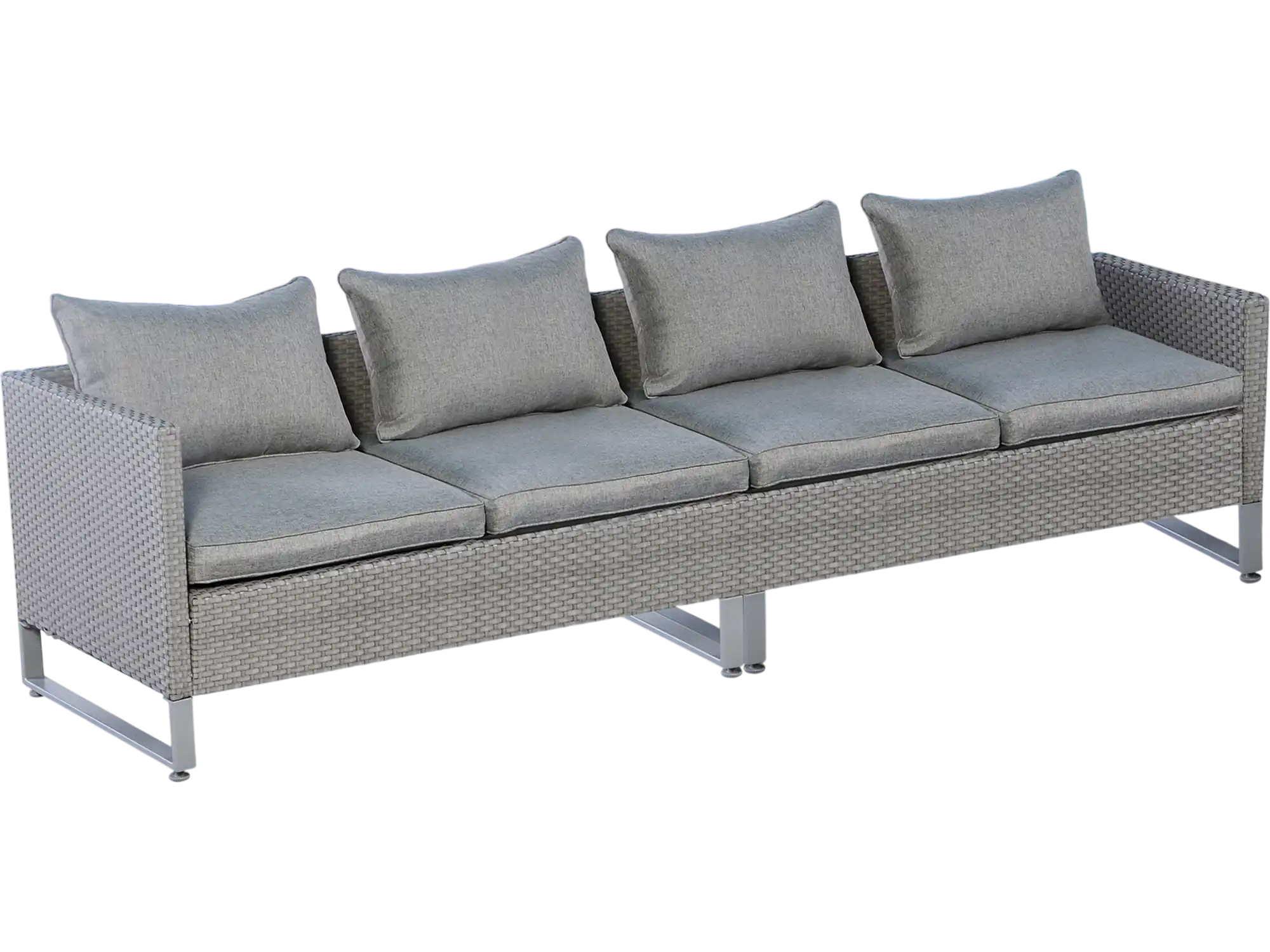 Costway 2-Piece Patio Furniture Sofa Set with Cushions Gray 47581923 New