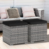 2 Pieces Patio Ottoman with Hidden Storage Space-Mix Grey-black - Gallery View 1 of 10