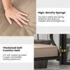 Thickened 3.5" soft cushion of a patio swivel chair, featuring high-density sponge for comfort and resilience.