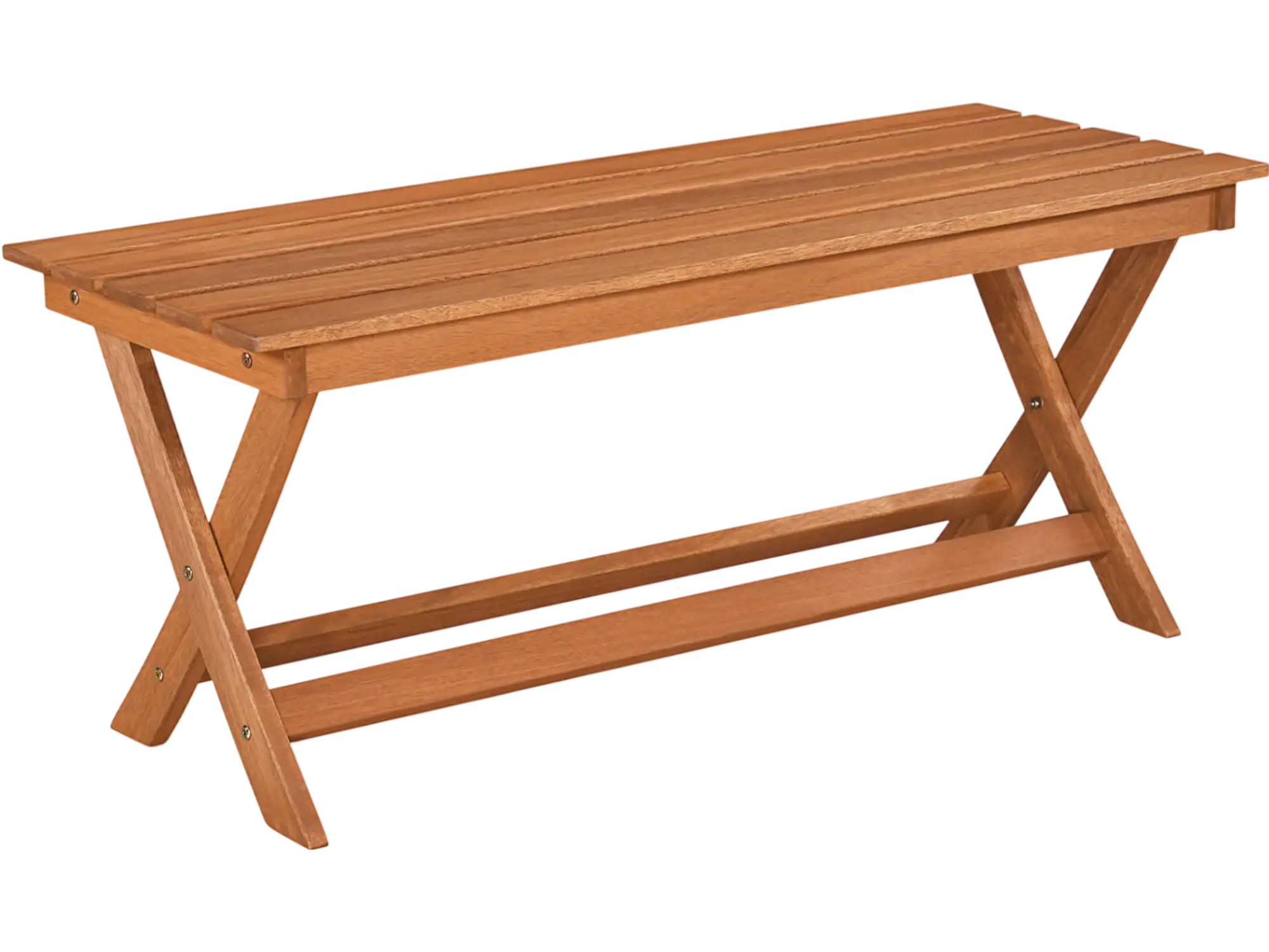 Costway 2-Seat Wooden Garden Patio Bench X-Shaped Legs 78383049 New