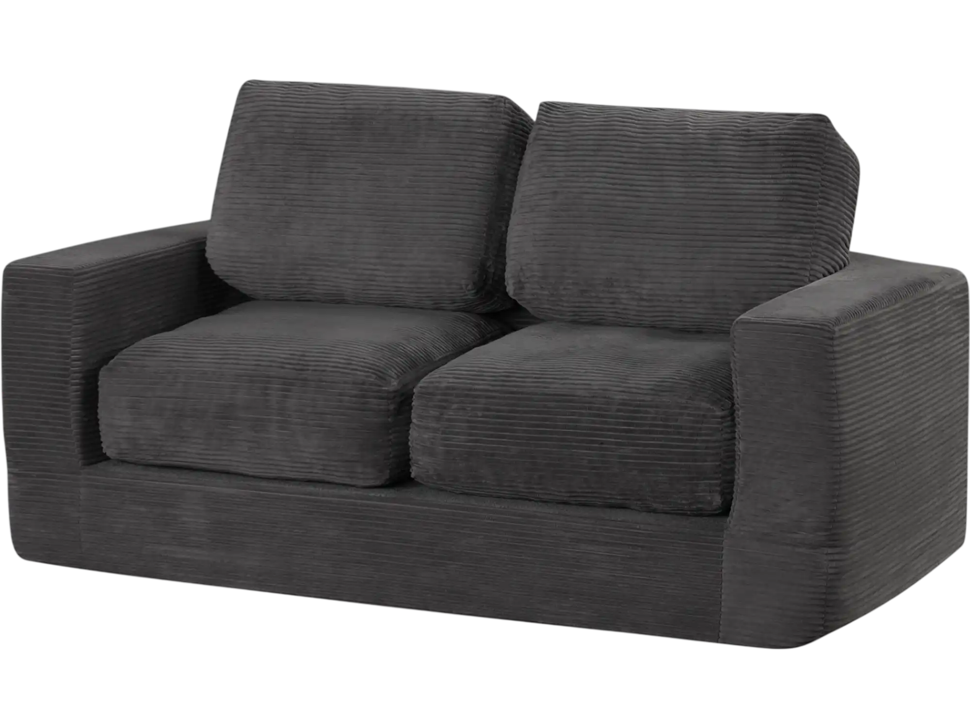 Costway 2-Seater Floor Loveseat Foam Sofa Removable Corduroy Cover 83709077 New