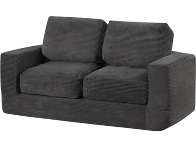 Costway 2-Seater Floor Couch Loveseat Foam Sofa Removable Corduroy Cover 83709077 New