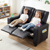 2-Seater Kids Recliner Double Toddler Sofa Chair with 2 Cup Holders-Black - Gallery View 1 of 11
