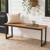 2-Seater Outdoor Dining Bench 800 LBS Max Load with Metal Legs-Setof1 - Gallery View 1 of 8