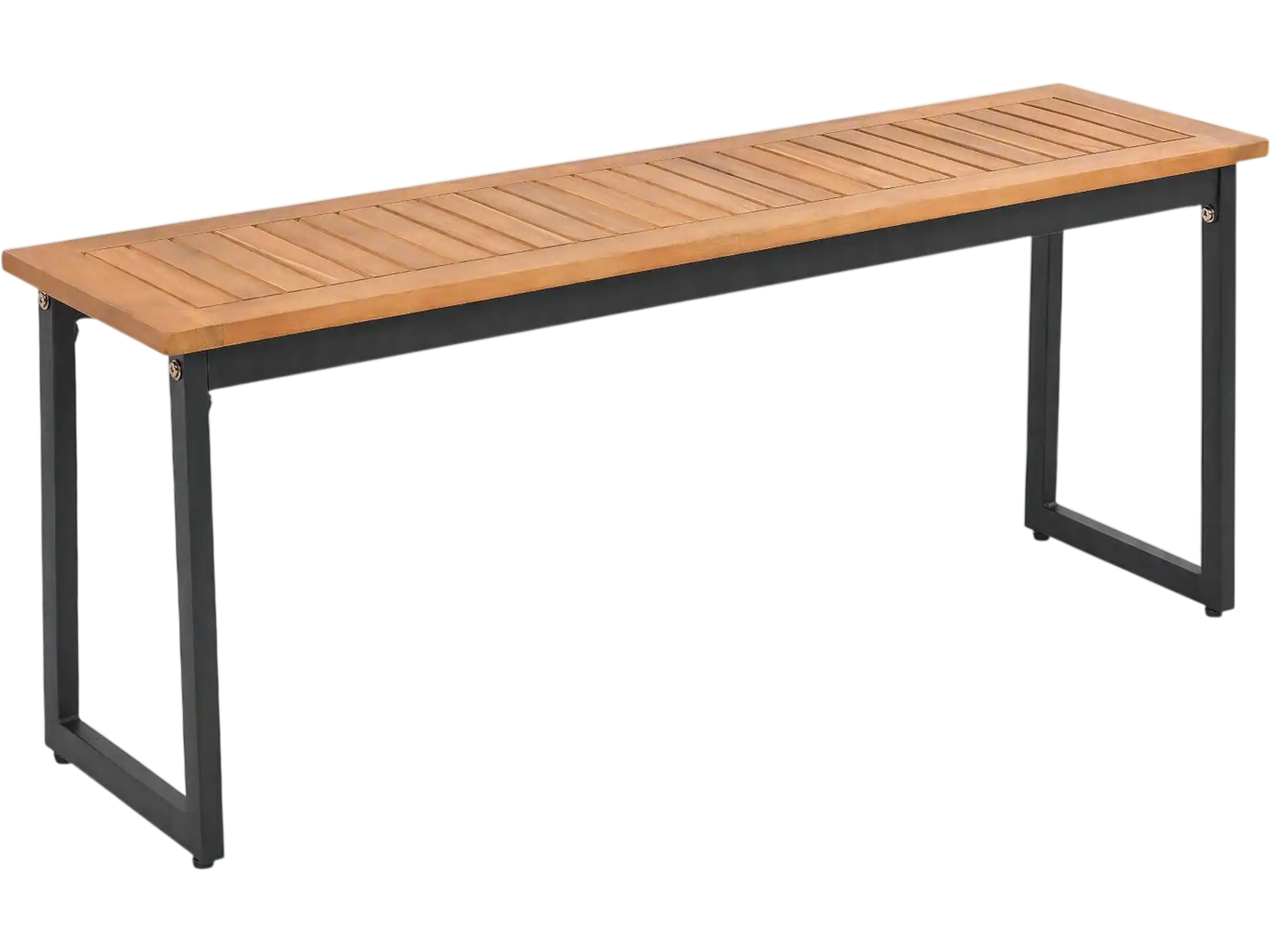 Costway 2-Seater Outdoor Dining Bench with Metal Legs 56252972 New