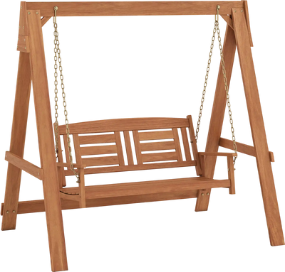 Costway 2-Seater Porch Swing with Stand Adjustable Chains 85531300 New