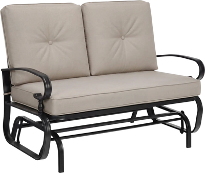 Costway 2-Seat Outdoor Swing Glider Chair w/ Cushions 96830415 New