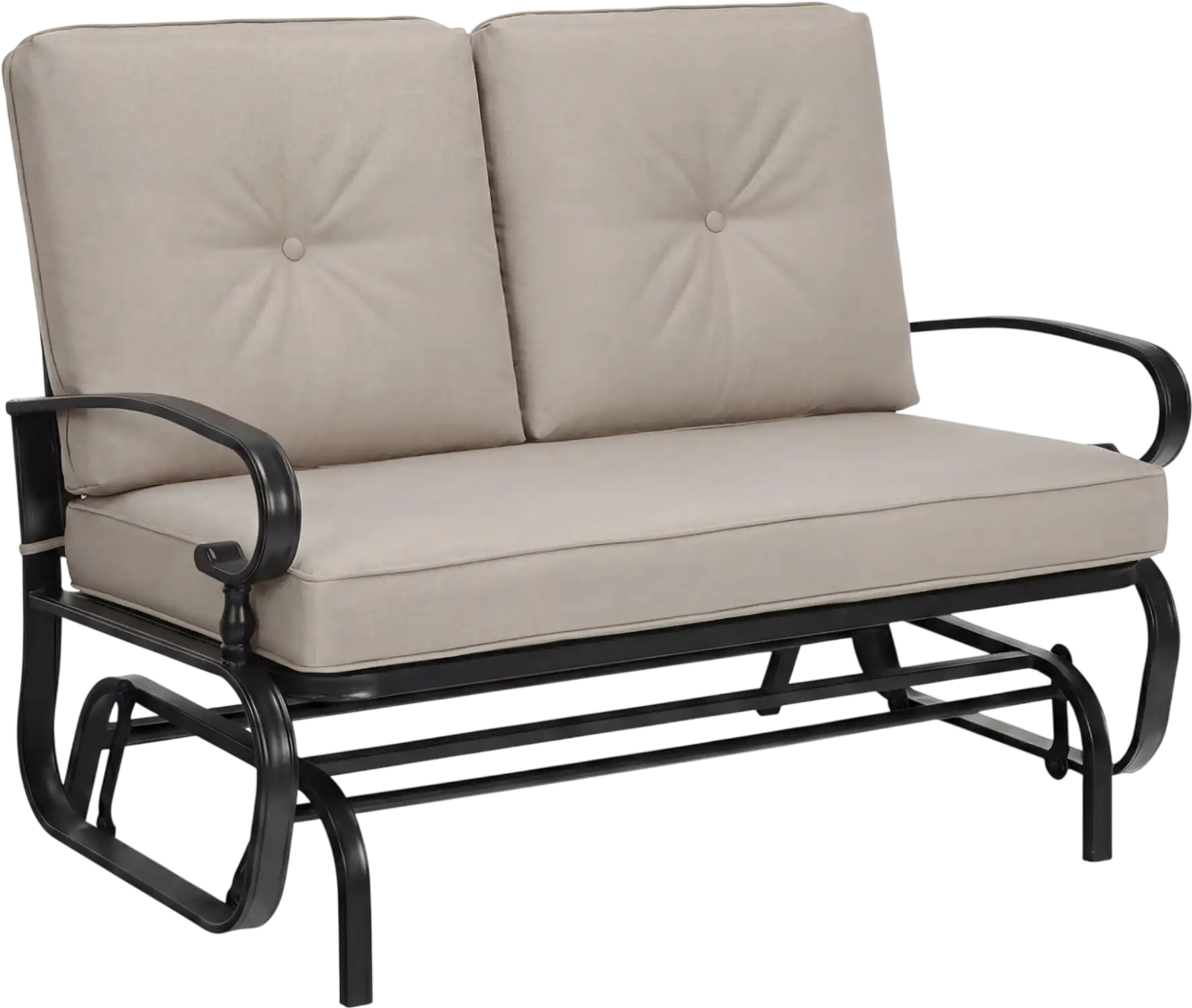 Costway 2-Seat Outdoor Swing Glider Chair with Cushions 96830415 New