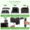 Elevated plastic raised garden bed planter kit in brown, featuring two planter boxes and easy tool-free assembly.