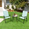2 Set of Patio Dining Chair with Armrests and Metal Frame-Light Green - Gallery View 1 of 9
