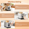 Toaster with intuitive LED display, 6 browning levels, and 4 bread types for effortless baking and consistent results.