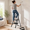 2 Step Ladder Folding Step Stool with Handrail and Wide Anti-Slip Pedals - Gallery View 1 of 10