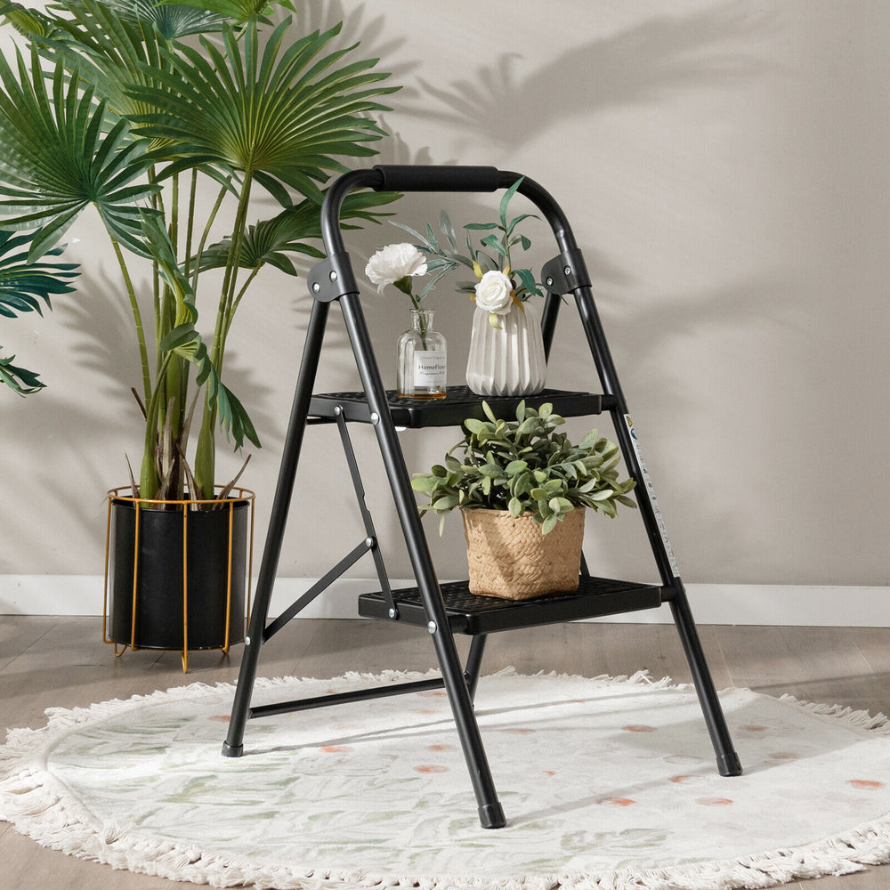 2-Step/3-Step Ladder with Wide Anti-Slip Pedal-2-Step - Gallery View 1 of 11