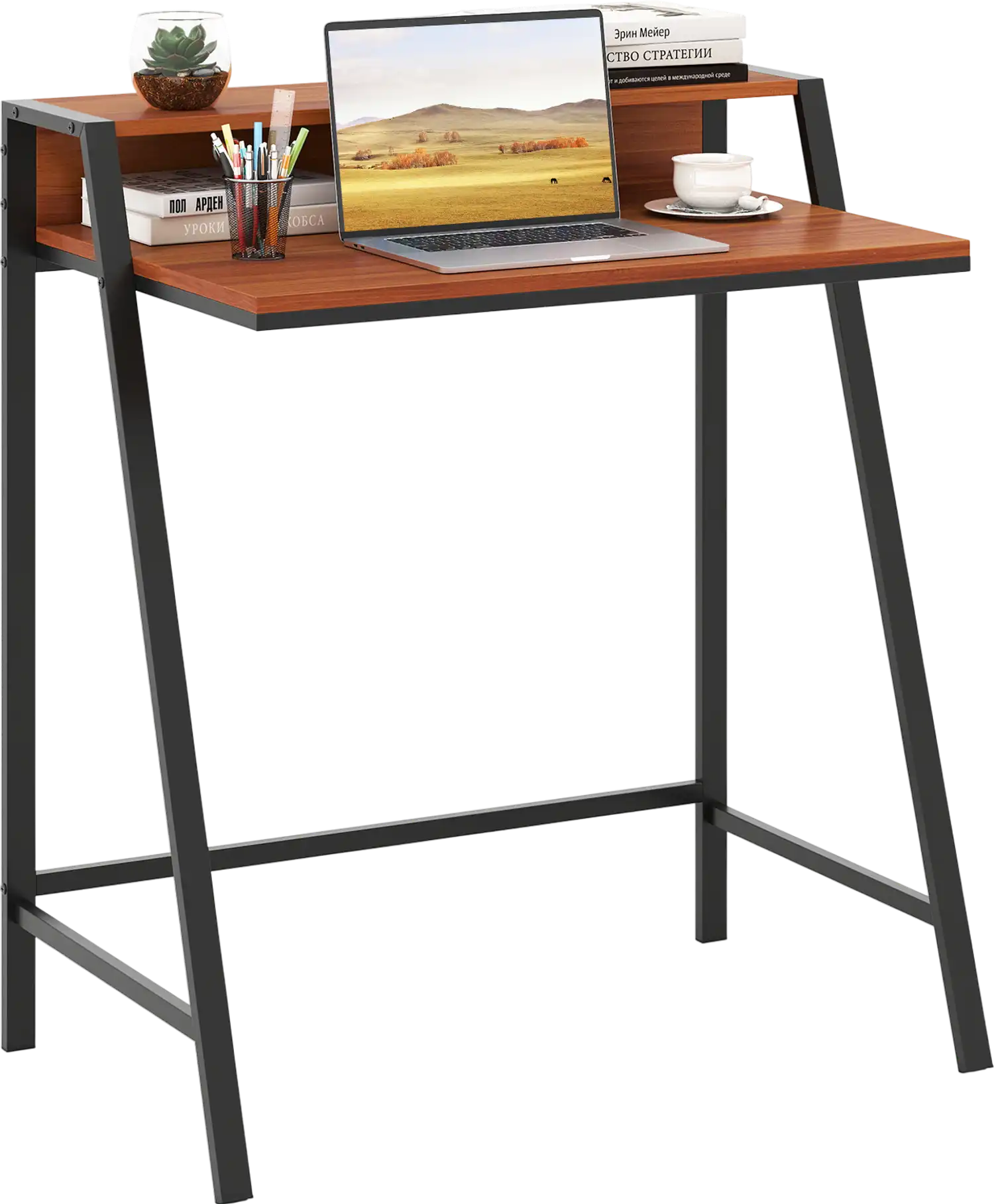 Costway 2-Tier Computer Desk PC Laptop Study Writing Home Office Desk 48691527 New