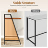 2 Tier computer desk in walnut finish with ergonomic monitor stand and heavy-duty iron frame for home office use.