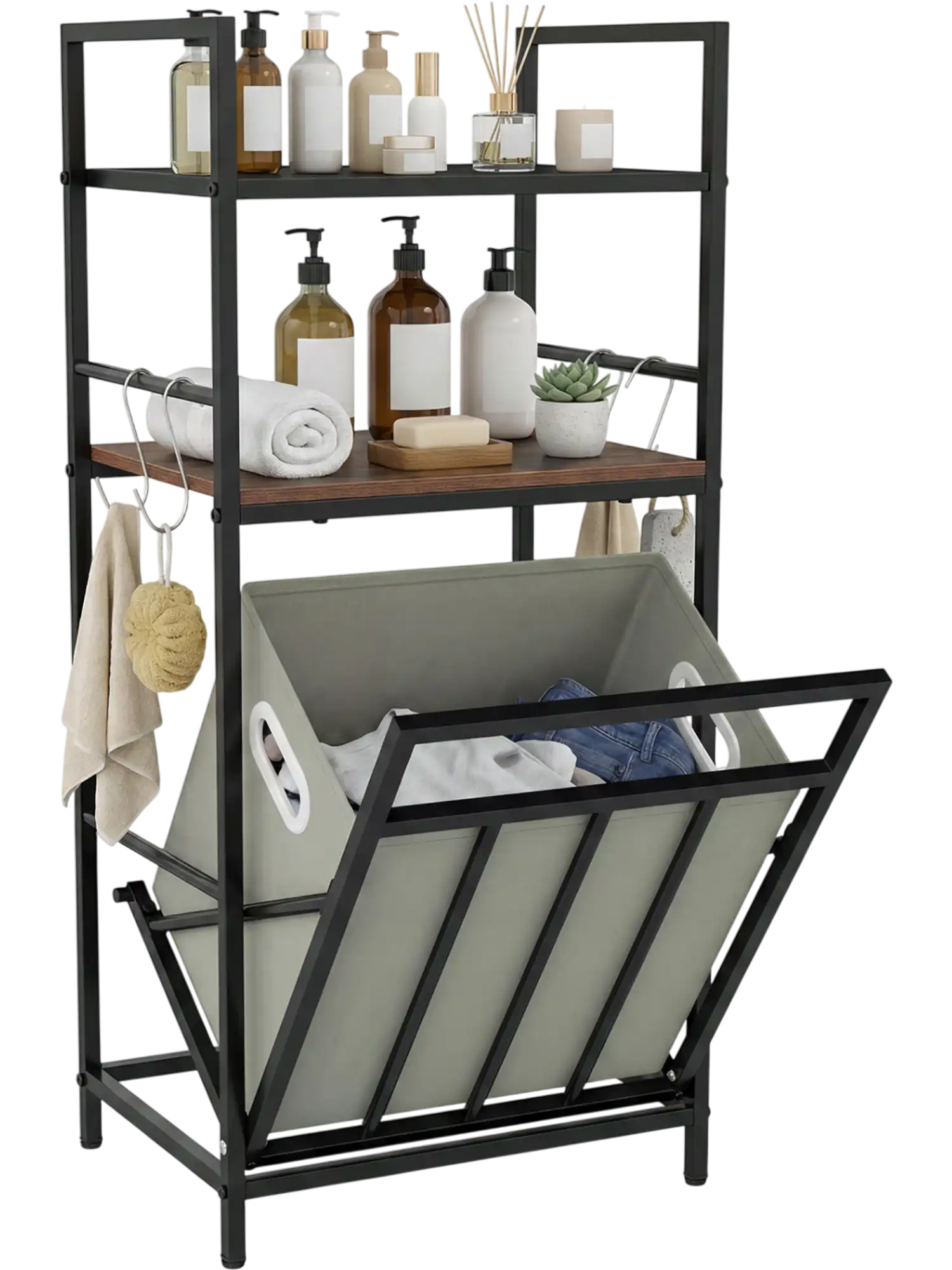Costway 2-Tier Tilt-Out Laundry Hamper 52922022 New