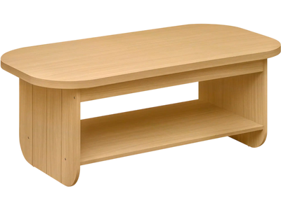 Costway 2-Tier Oval Mid Century Coffee Table with Bottom Storage Shelf 30440782 New