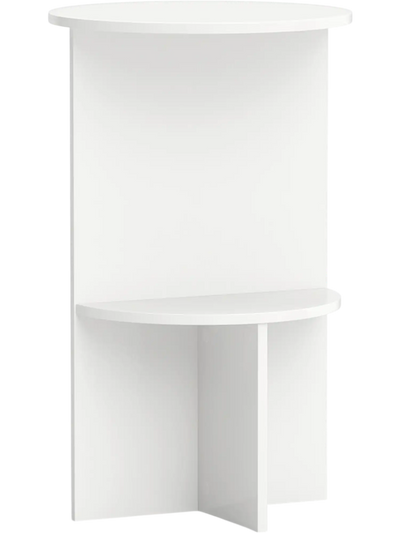 Costway 2-Tier Round Side Table with Storage Shelf 75176269 New