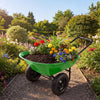 2 Tire Heavy-duty Dolly Utility Cart Wheelbarrow Garden Cart-Light Green - Gallery View 1 of 10