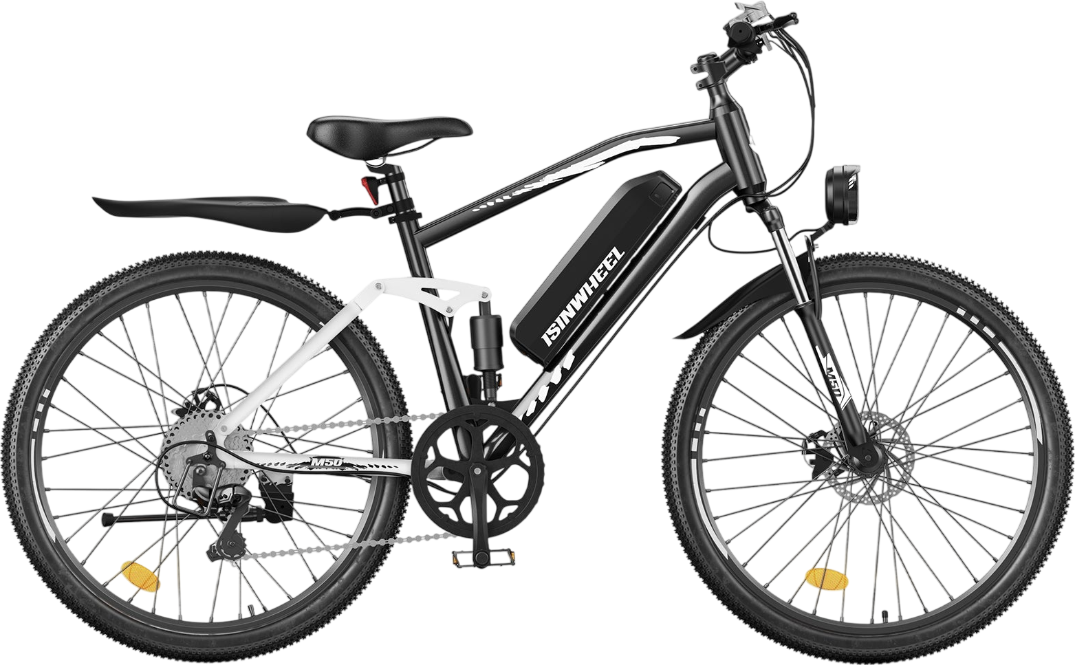isinwheel M50 Electric Mountain Bike 750W 20 MPH 60 Mile Range 36V New