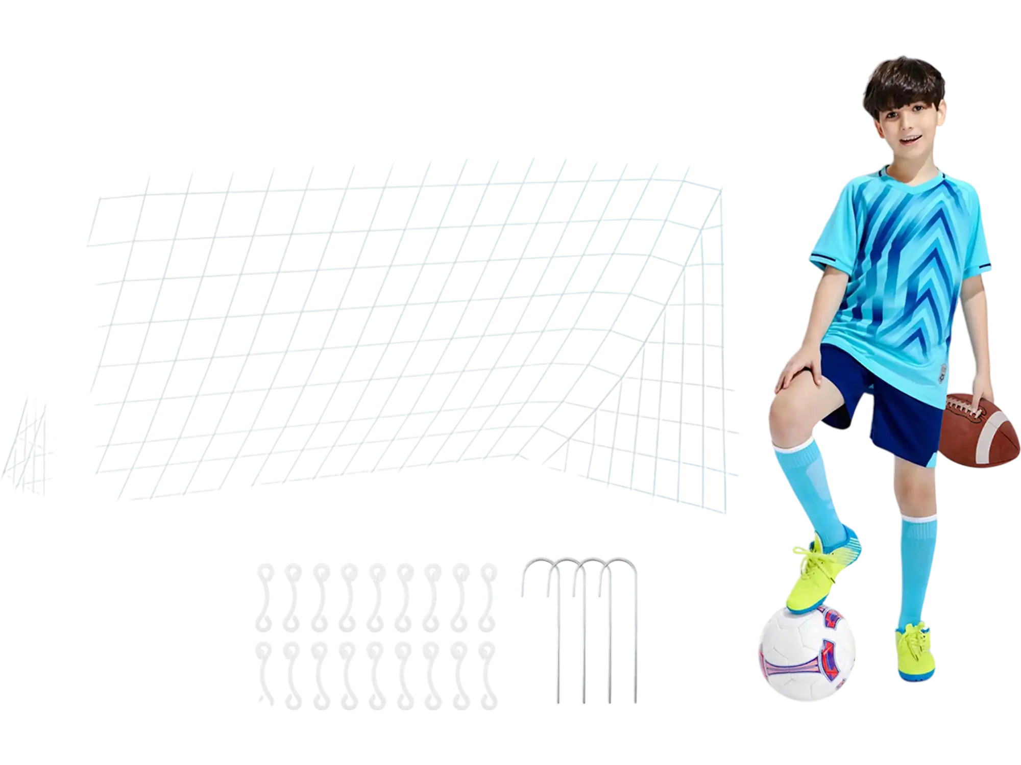 Costway 2-in-1 All Weather Football Training Goal for Park School 19243768 New