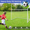 Heavy-duty PE netting football goal with sturdy UPVC pipes, ideal for park or school training sessions.
