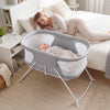 2 in 1 Baby Bassinet with Rocking Motion Foldable Bedside Sleeper with Breathable Mesh-Grey - Gallery View 1 of 10