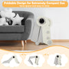 Foldable 2 in 1 baby slide and climber in gray, designed for toddlers with safety features for secure play.