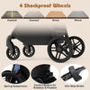 Close-up of the 2-in-1 baby stroller's premium EVA wheels with shockproof design for smooth rides on various surfaces.