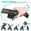 Quick folding mechanism of the 2 in 1 baby stroller with safety hook for easy storage and transport.