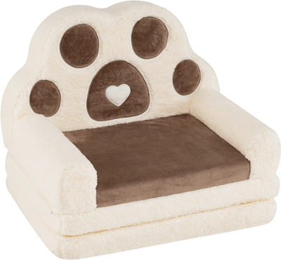 Costway 2-in-1 Convertible Kids Sofa Lounger Removable Cover 13450264 New