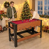 2-in-1 foosball and pool combo table with black and brown finish, featuring smooth velvet cloth and sturdy legs for.