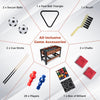 2-in-1 foosball and pool combo table with accessories, featuring ergonomic handles and sturdy legs for enhanced.