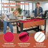 2-in-1 foosball and pool combo table with velvet cloth, cushion bumper, and solid wood cue sticks for versatile.