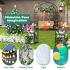 Black 2 in 1 garden arbor with side planters, ideal for climbing plants and outdoor decorations in gardens or patios.