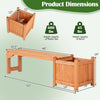2-in-1 outdoor bench with raised garden bed, featuring a fir wood frame, spacious seat, and detachable bottom plates for drainage.