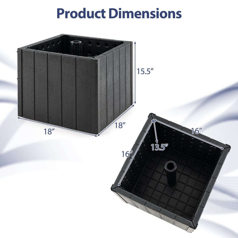 2.5 patio umbrella stand Base it provides a stable foundation for your umbrella without compromising on aesthetics Slickblue 2 Piece Black HDPE