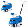 2-in-1 Ride On Push Car for Toddlers 1-3 Years Old with Horn-Blue - Gallery View 1 of 1
