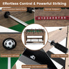 Foosball and pool combo game table featuring electroplated metal rods, anti-slip handles, and automatic ball return.