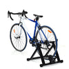 Portable folding steel bicycle indoor exercise training stand with pyramid structure for 26"-28" wheels, offers.