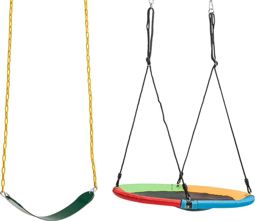 2-Pack Swing Set Swing Seat Replacement and Saucer Tree Swing (Without Stand)