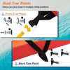 Close-up of dual tow points on the inflatable towable tube, featuring front and back attachment options for versatile.